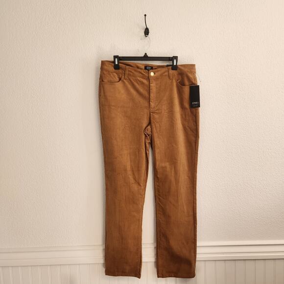 Jones New York Women's Size 14/32‎ The Lexington Straight Leg Brown Pants NWT - Picture 4 of 7